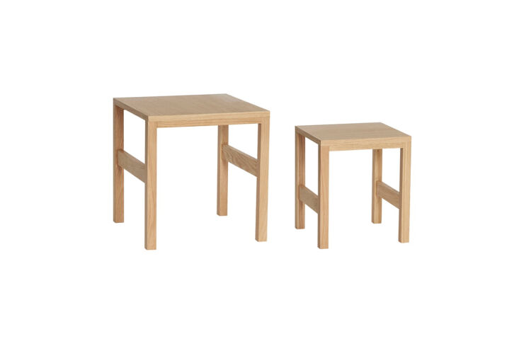 hubsch interior side table set of 2 in oak 8