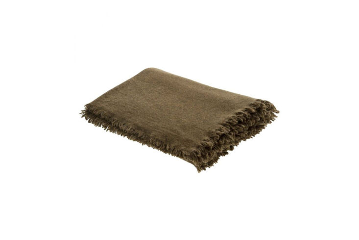 maison de vacances vice versa fringed blanket bronze 160