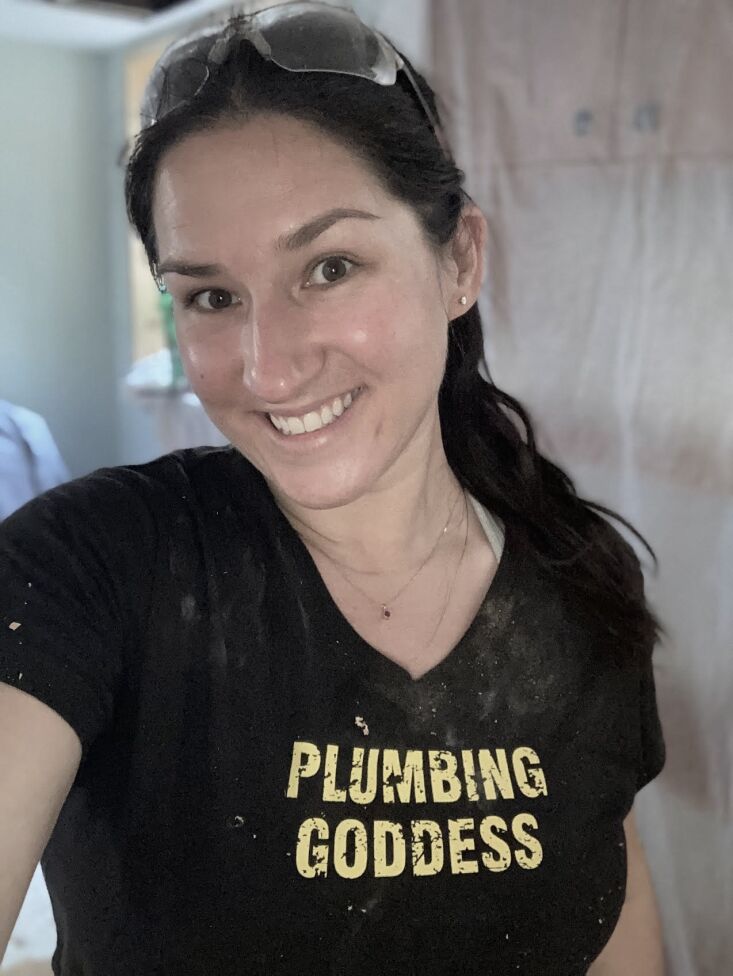 Carly Carey plumber at Matriarchy Build