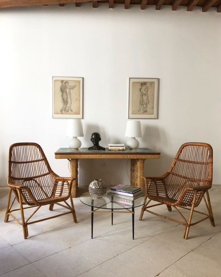 georges coslin vintage rattan chairs from atelier vime 9