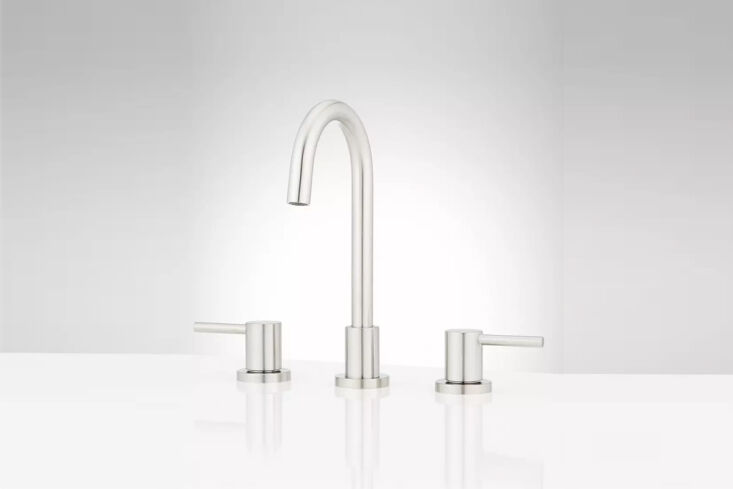 signature hardware lexia gooseneck bathroom faucet 6