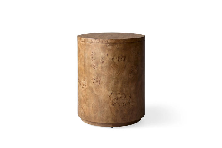 arhaus corey round end table burl 8