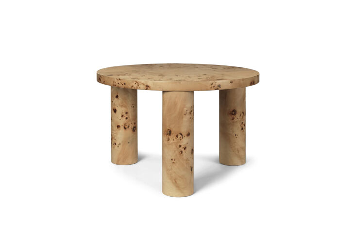 ferm living post coffee table small poplar burl veneer 9