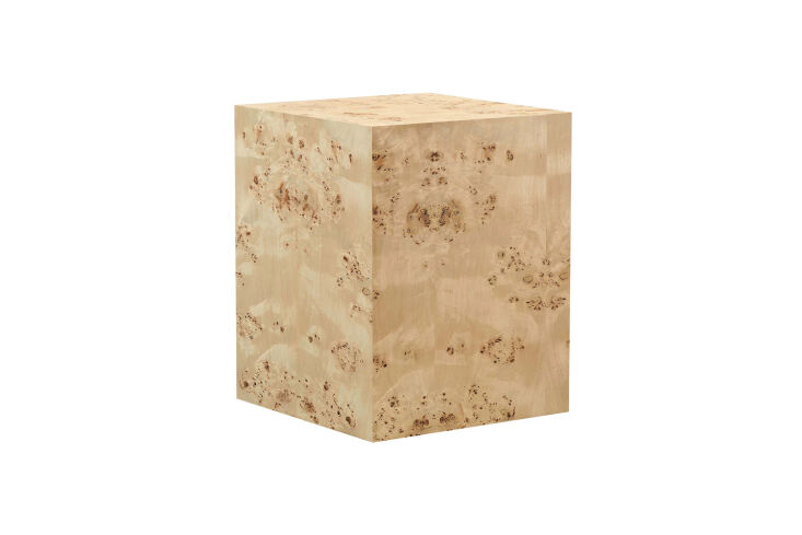 hollywood glam cosmos square burl wood side table 6