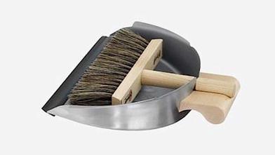 Galvanized Steel Dustpan & Brush