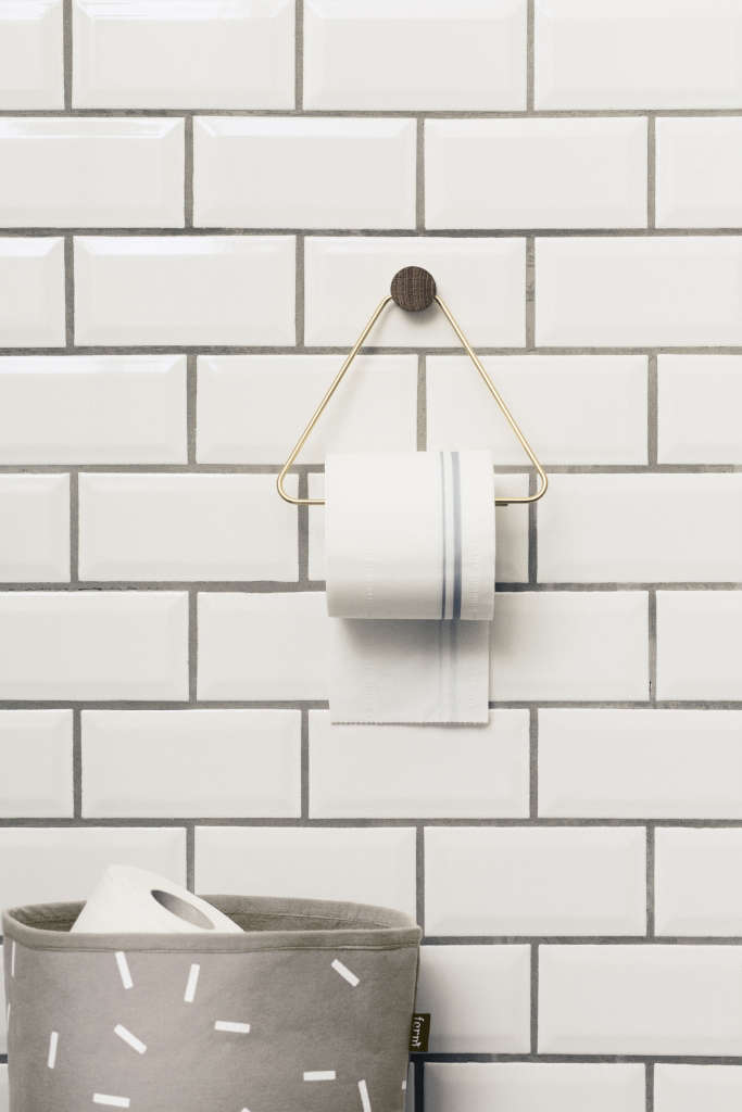 Ferm Living's Brass Toilet Paper Holder