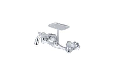 6 Spout Wall Mount Utility Faucet - With Soap Dish