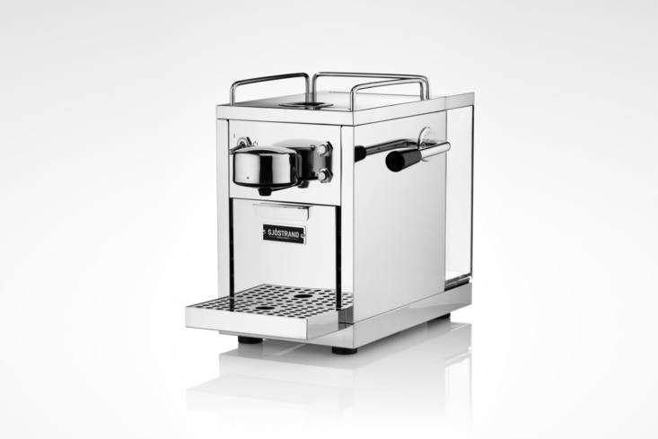 a scandi version of an automatic italian style espresso machine, the sjöst 13