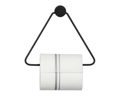 Modern Triangle Metal Towel Holder, Black