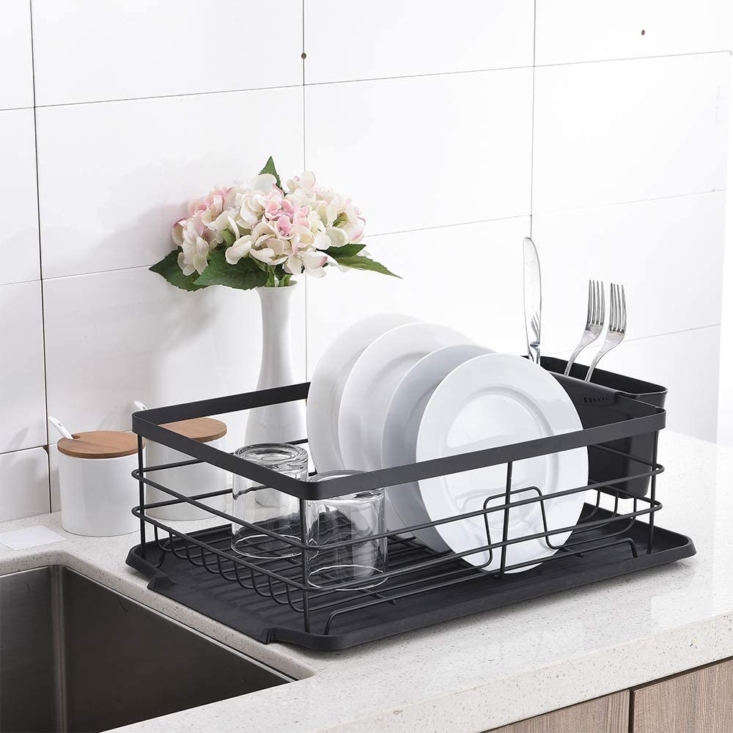 Black dish drying discount rack