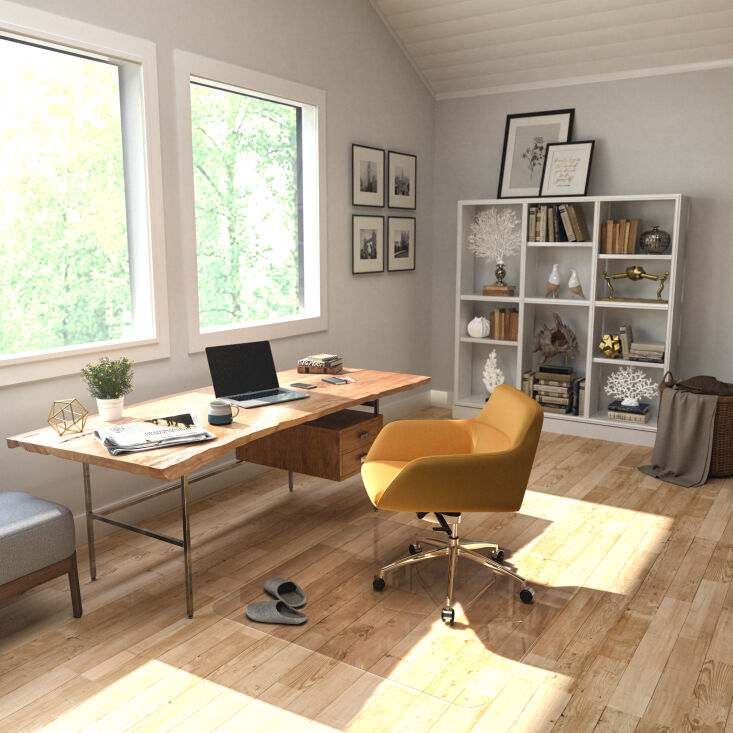 Home Workspace Upgrade Glass Office Chair Mats by Vitrazza