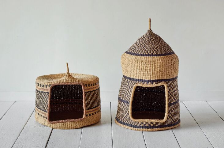 Woven Pet Huts for Cats and Dogs Made in Ghana West Africa