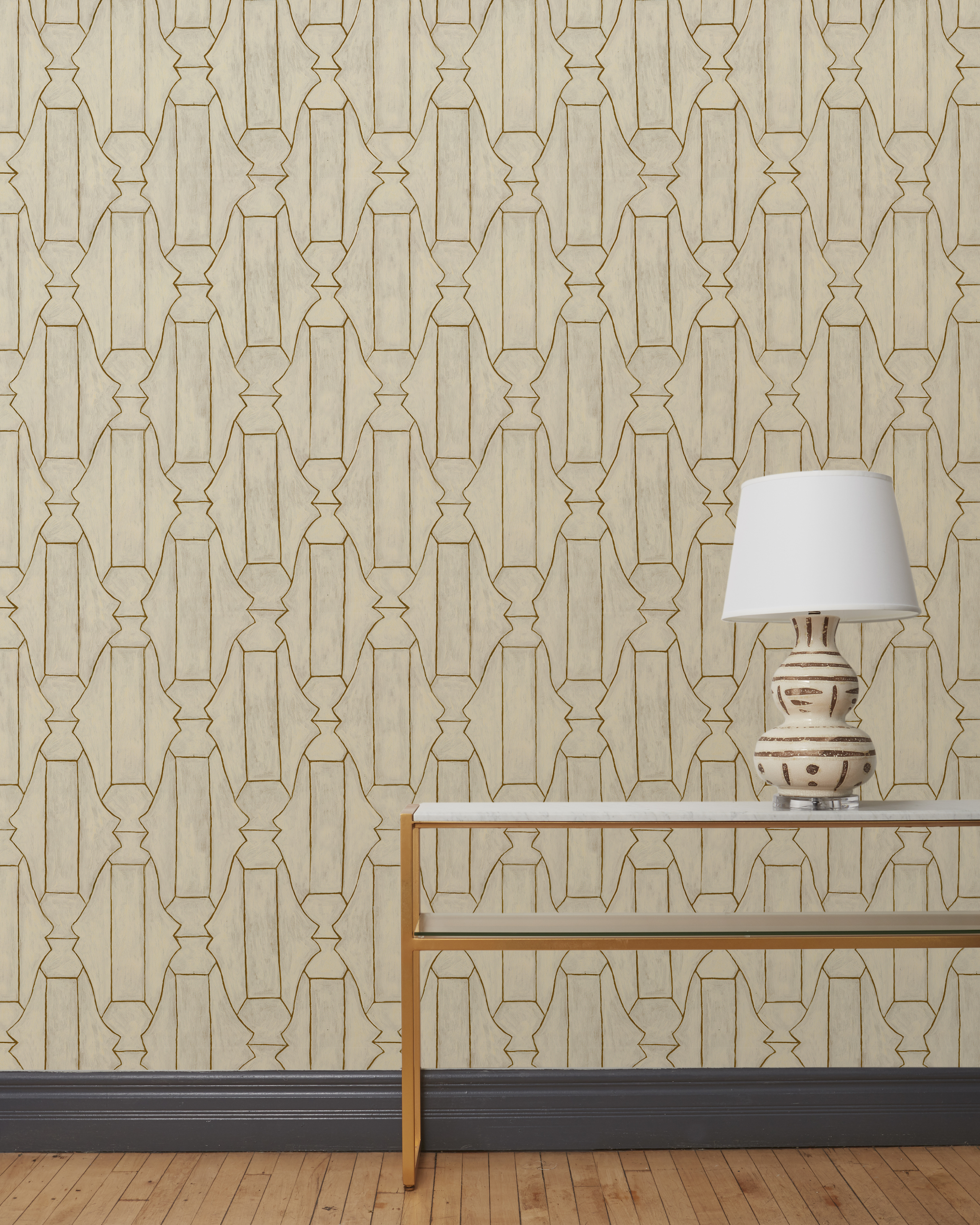 Pattern Play: Wallpaper, Textiles, and Tiles by Akin & Suri - Remodelista |  Floor colors, Home interior design, Fabric rug