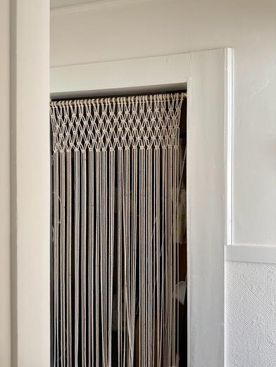 32 Strands Boho Wooden Beaded Curtain Handmade Fringe Hanging Doorway  Divider