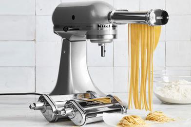 Wrea Pasta Press Attachment 6 in 1 Pasta Maker Set for KitchenAid Stand  Mixer White