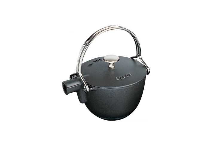 alexa and francesca both swear by the staub theiere teapot, available in black  21