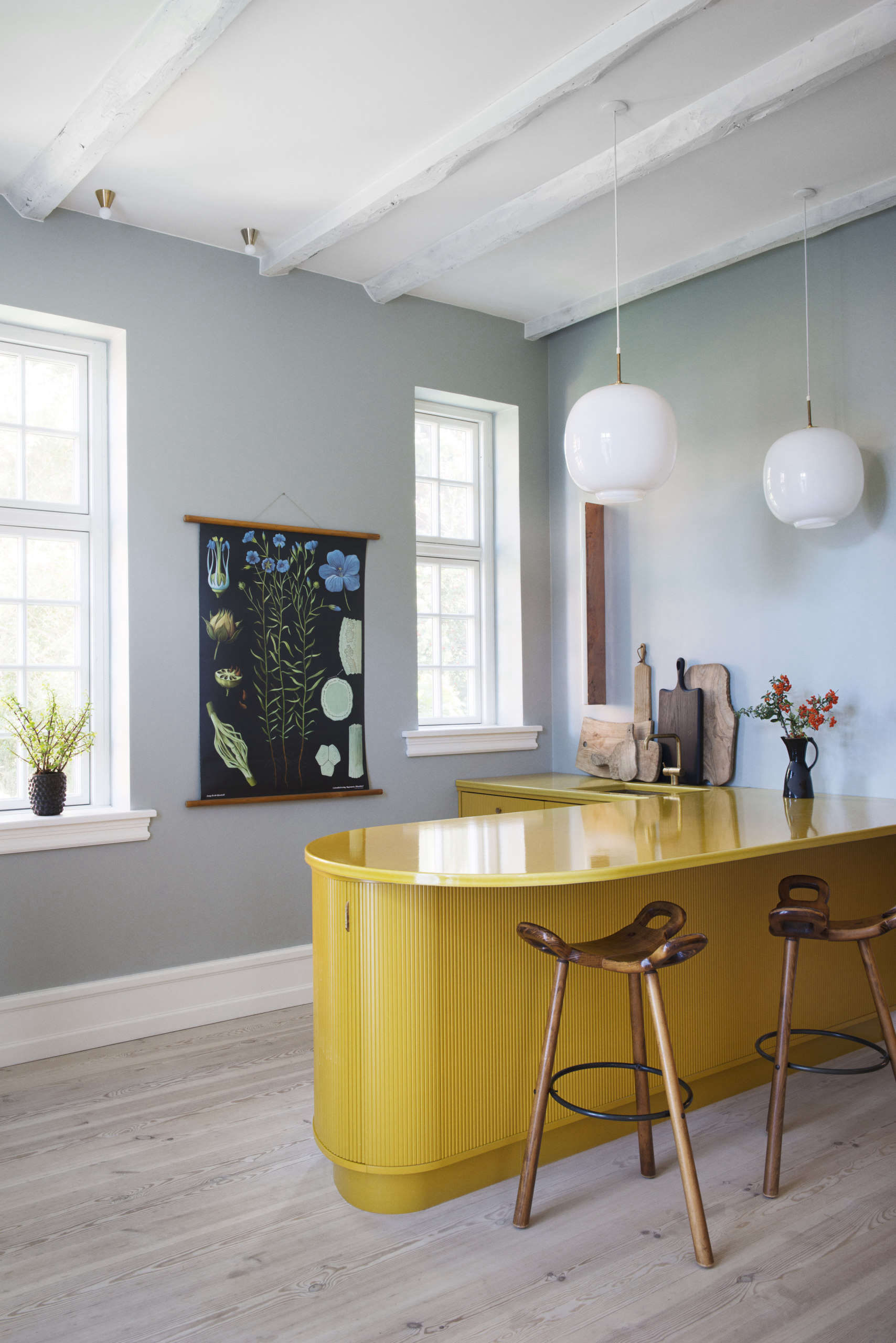 Trend Alert: Bright Yellow Kitchens with Painted Kitchen Cabinets