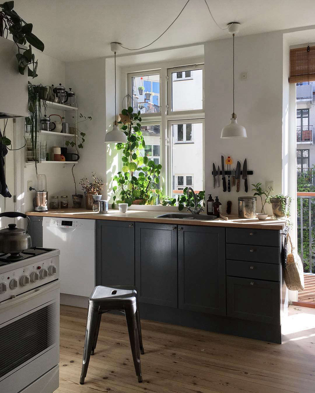 My first introduction to Copenhagen-based architect <a href="https://www.instagram.com/srosenborg/">Stine Marie Rosenborg</a> was a shot of a simple grey, wall-mounted cabinet in her dining room that looked suspiciously like Ikea’s Ivar model. ‘The kitchen was crowded with cupboards and tall cabinets when I moved in in 2014.