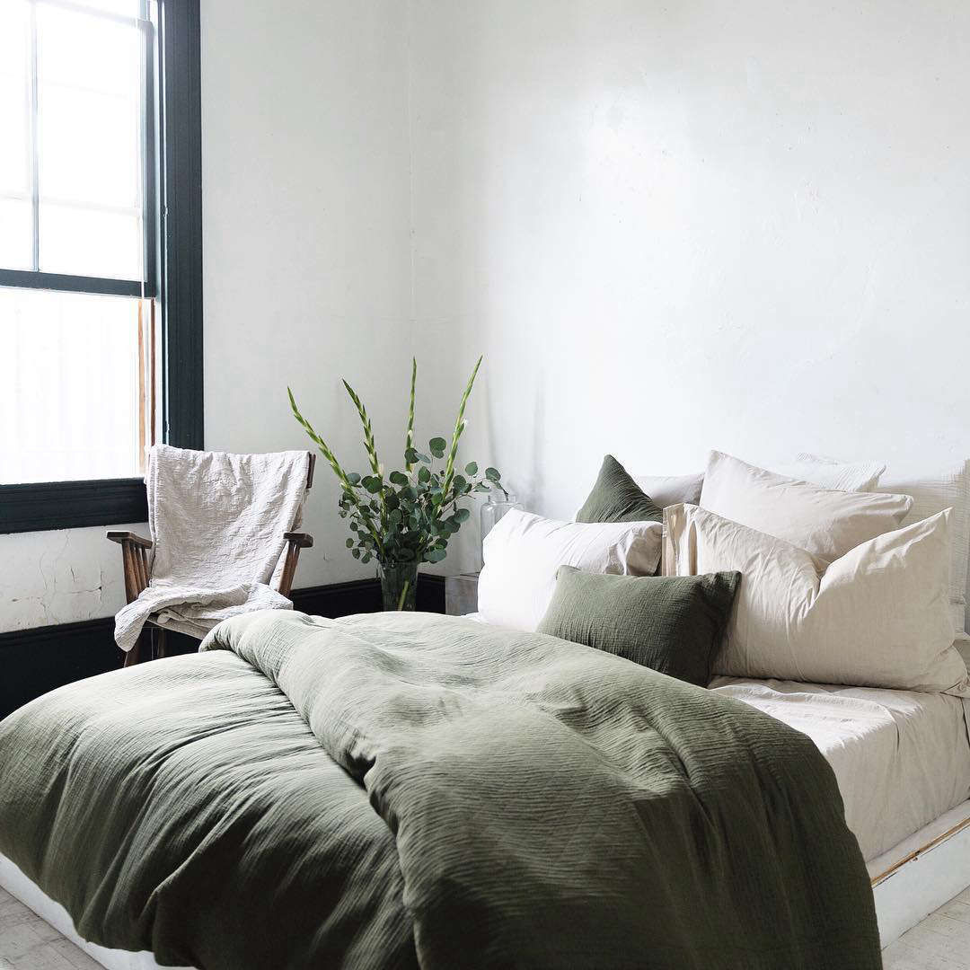 5 Favorites: Bed Linens in Shades of Olive - Remodelista