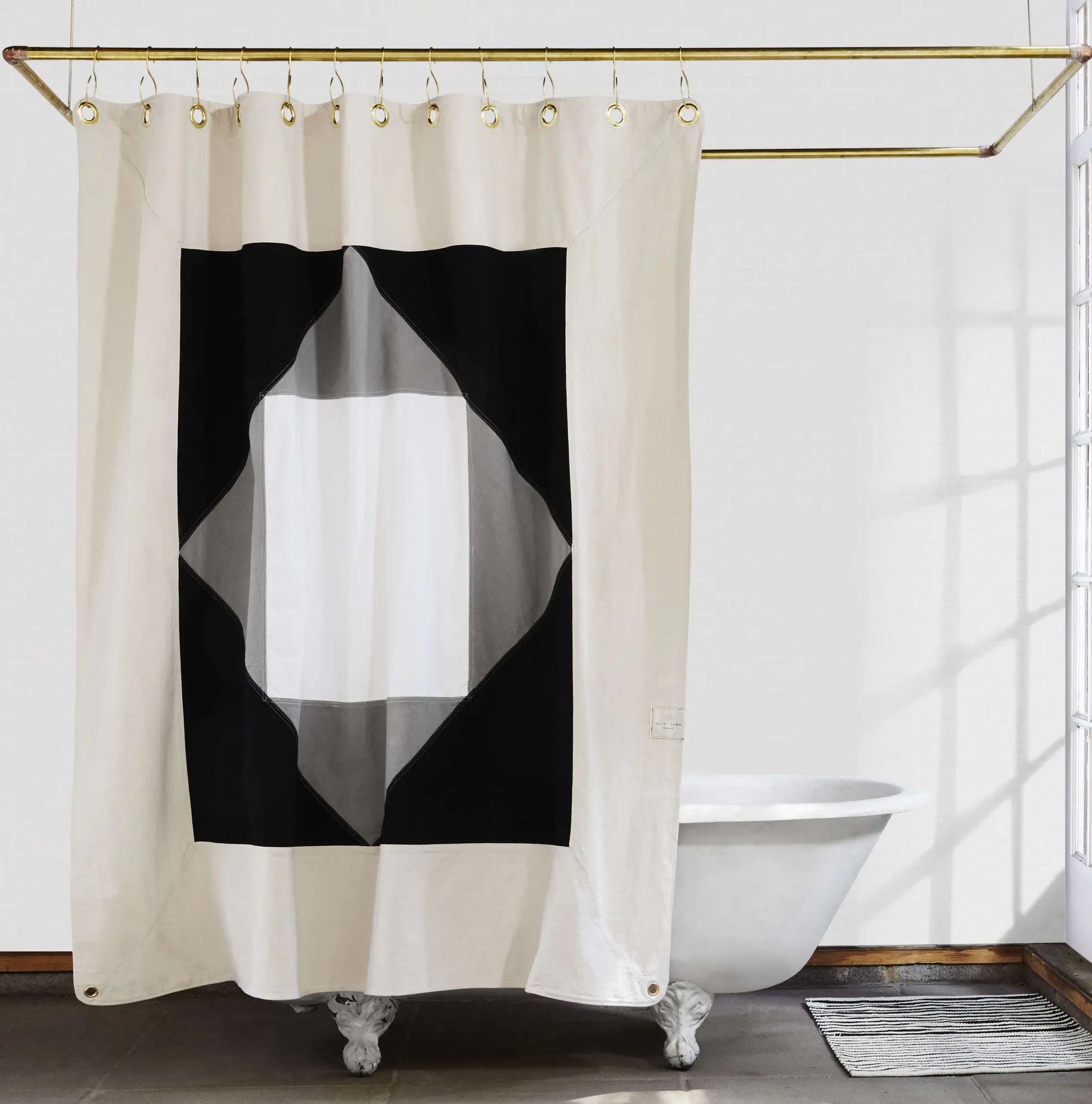 Statement Shower Curtains from Quiet Town (Plus Glamorous Hooks) - Remodelista