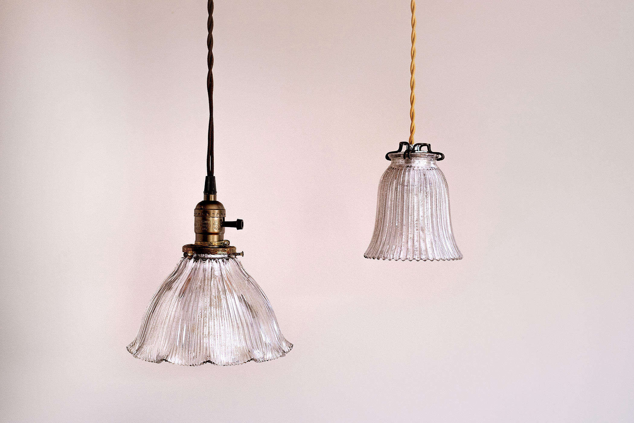 How to Make a Vintage-Looking Mercury Glass Pendant Lights for $25 - DIY on Remodelista