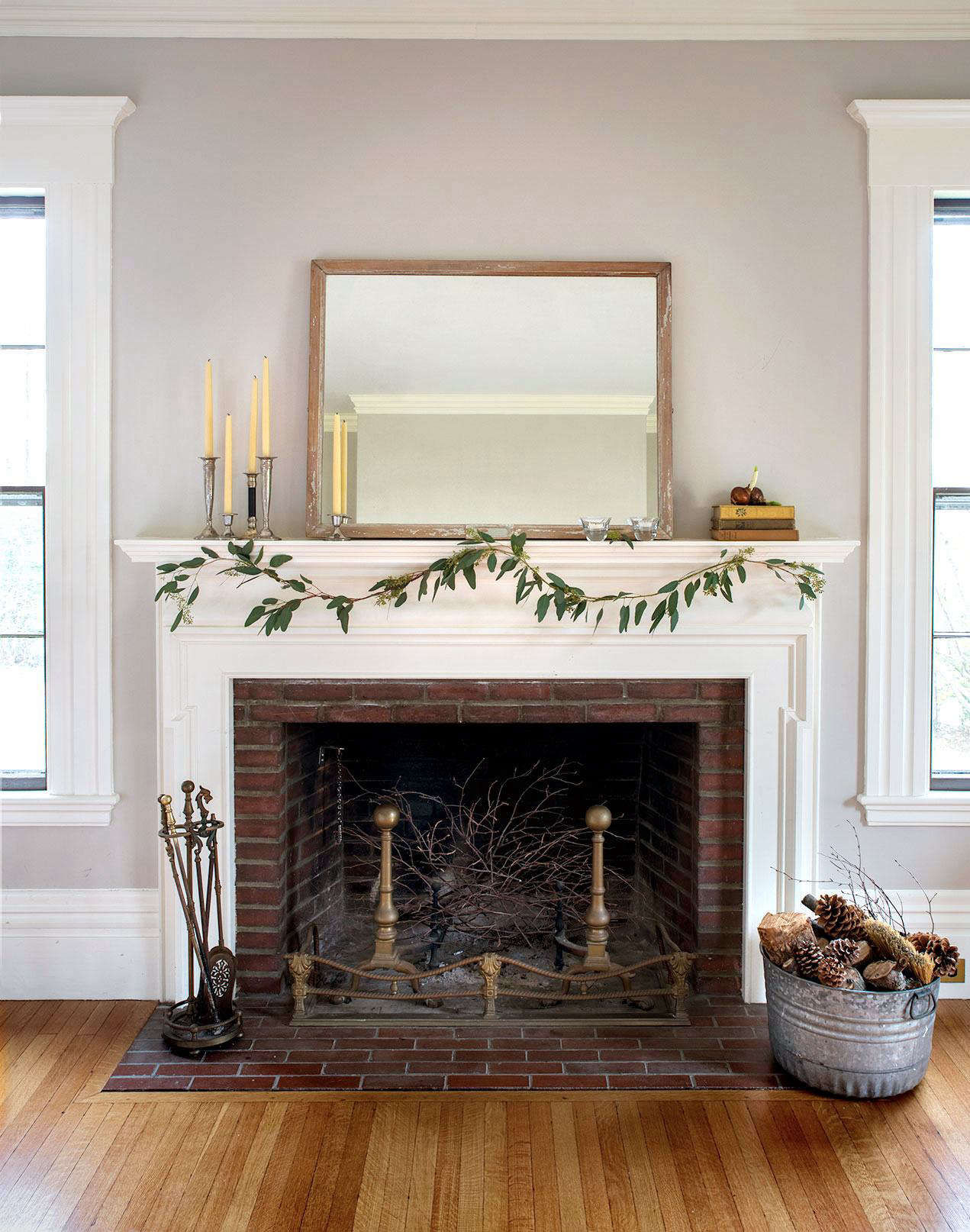 DIY: Minimalist Holiday Mantel, $10 Edition - Remodelista