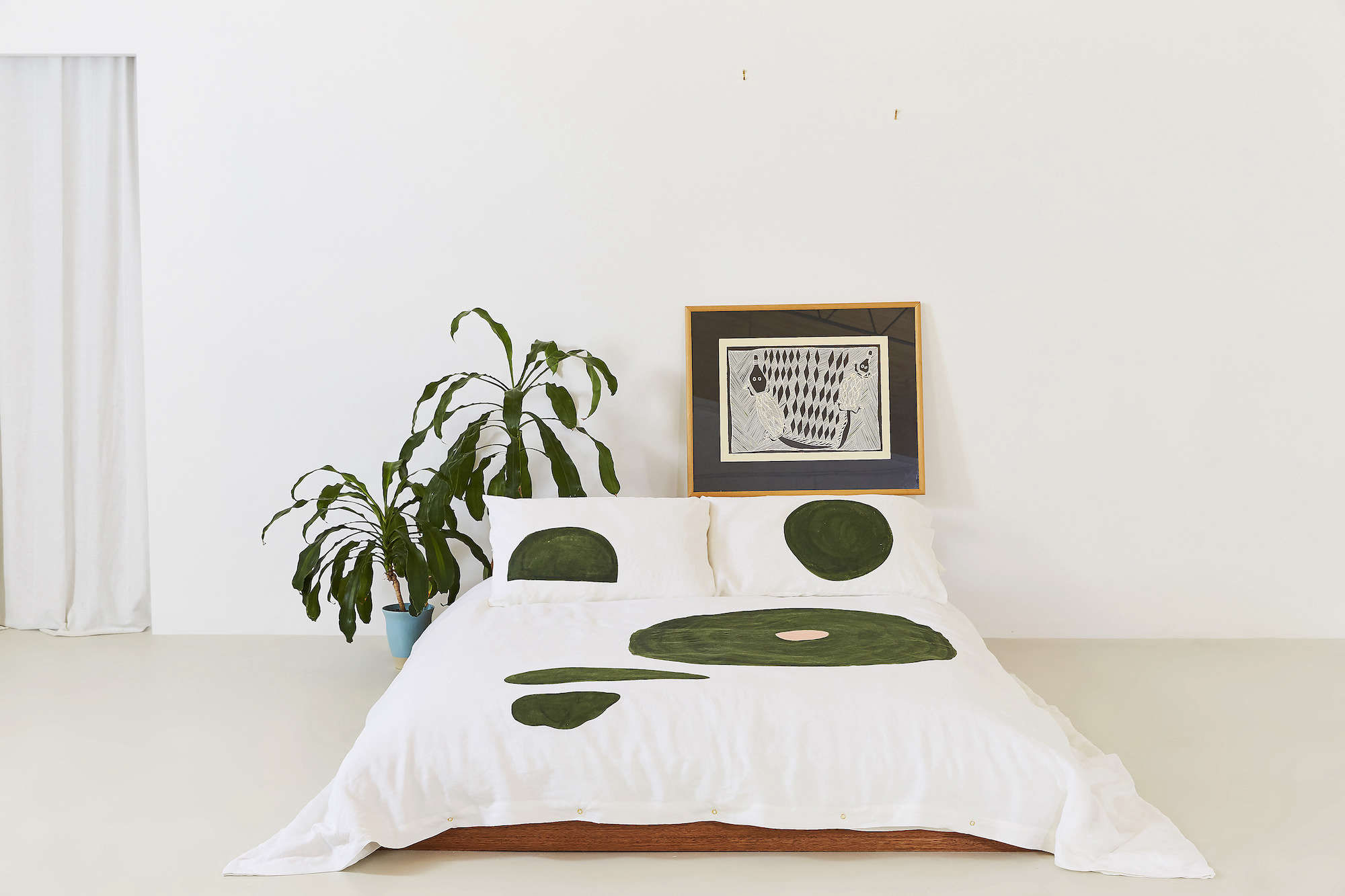 The Vallentine Project painted linen duvet covers