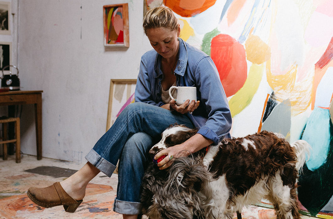 Artist Heather Chontos's Stone Barn Studio in the Southwest of France