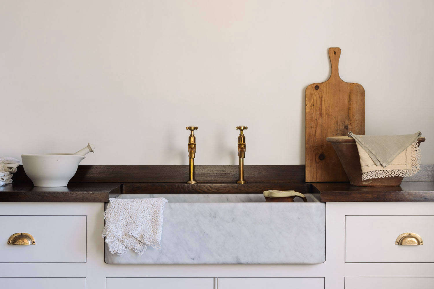 New Luxury: Carrara Marble Farmhouse Sinks from deVol - Remodelista