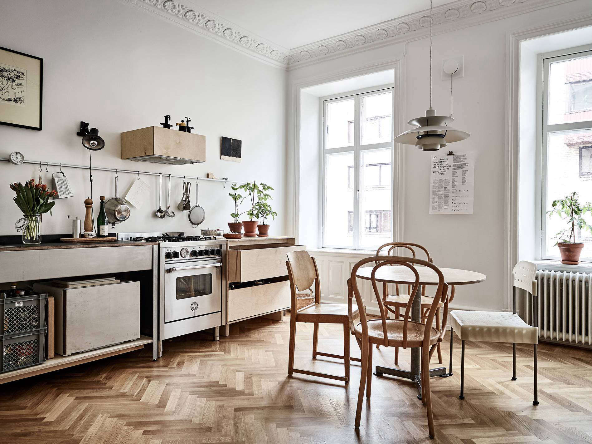 Vintage kitchen table in formica, Sweden 1950