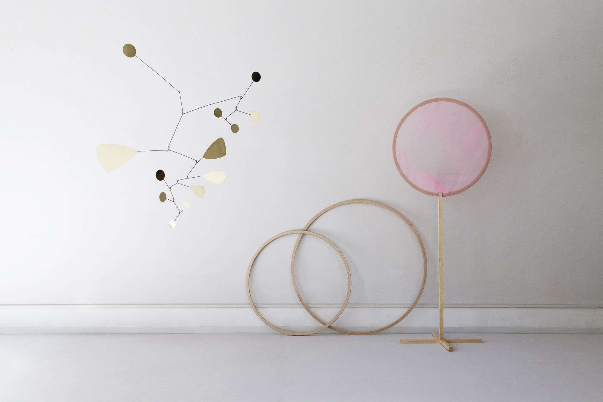 Midcentury-style Alexander Calder-inspired sculptural mobiles by Lappalainen