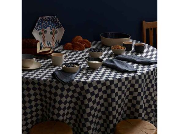 Beige & Cream Plaid Plastic Tablecloth: Party at Lewis Elegant