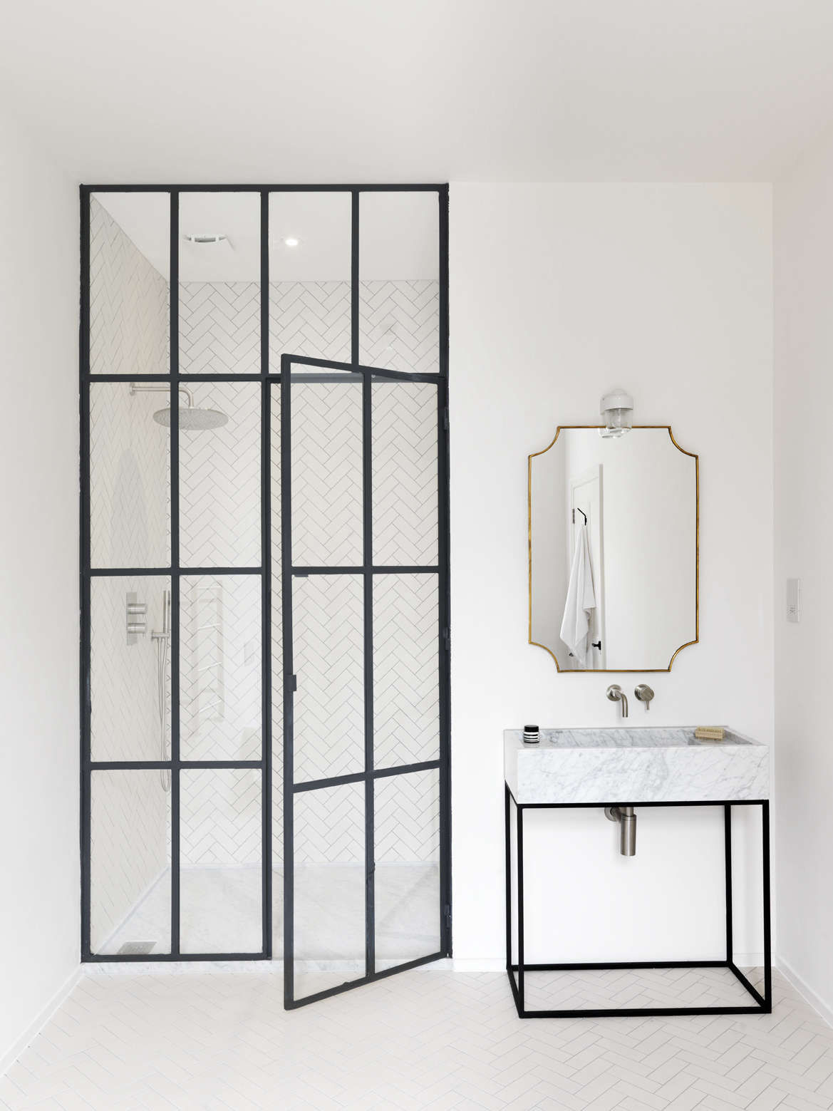 BathroomoftheWeek:Steel-FrameShowerDoorsinaFancifulLondonProject-Remodelista