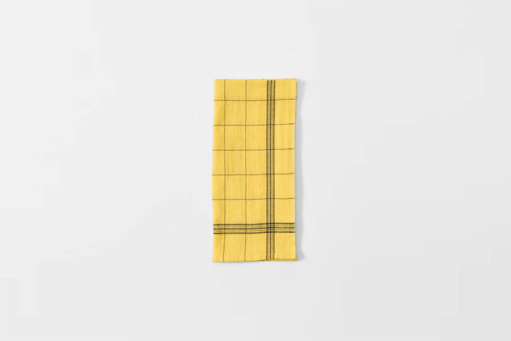 the bistrot citrine kitchen towel is \$40 at march. 32