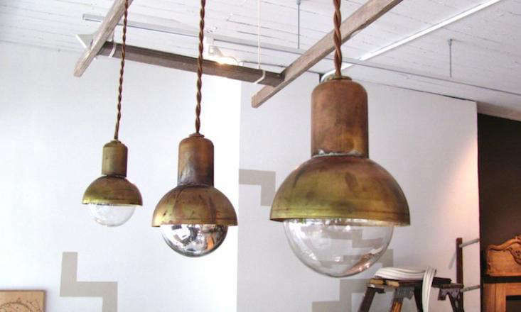 BrassReincarnated:CustomLightingbyDougNewtonforNightwood-Remodelista