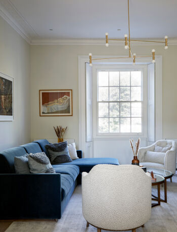 living reception room in st johns wood by born & bred studio 45