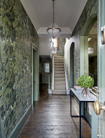 house of hackney wallpaper hallway by born & bred studio 11