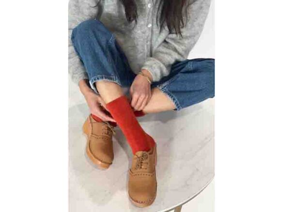 le bon shoppe clous socks burnt orange   1 584x438