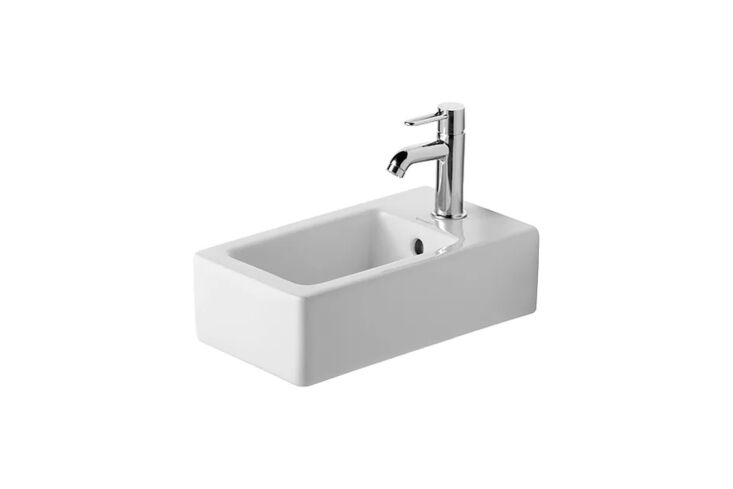 the duravit vero handrinse basin is just under \10 inches in width and \17 inch 17
