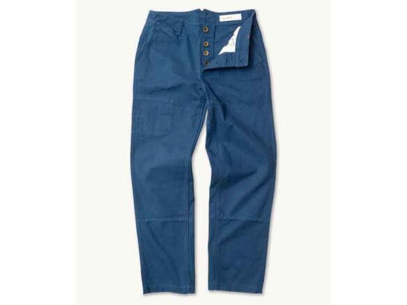 courier pant in banks street blue canvas 8