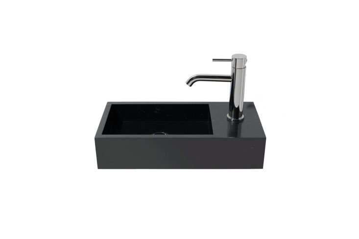 industry west makes the porto basin, shown in black marble, is 8.6 inches deep  19