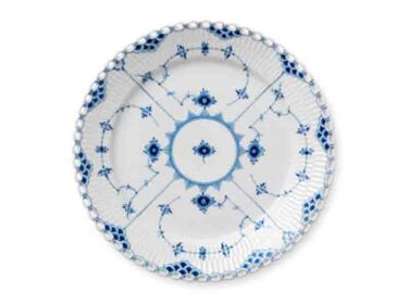 royal copenhagen blue fluted full lace plate 25cm   1 376x282