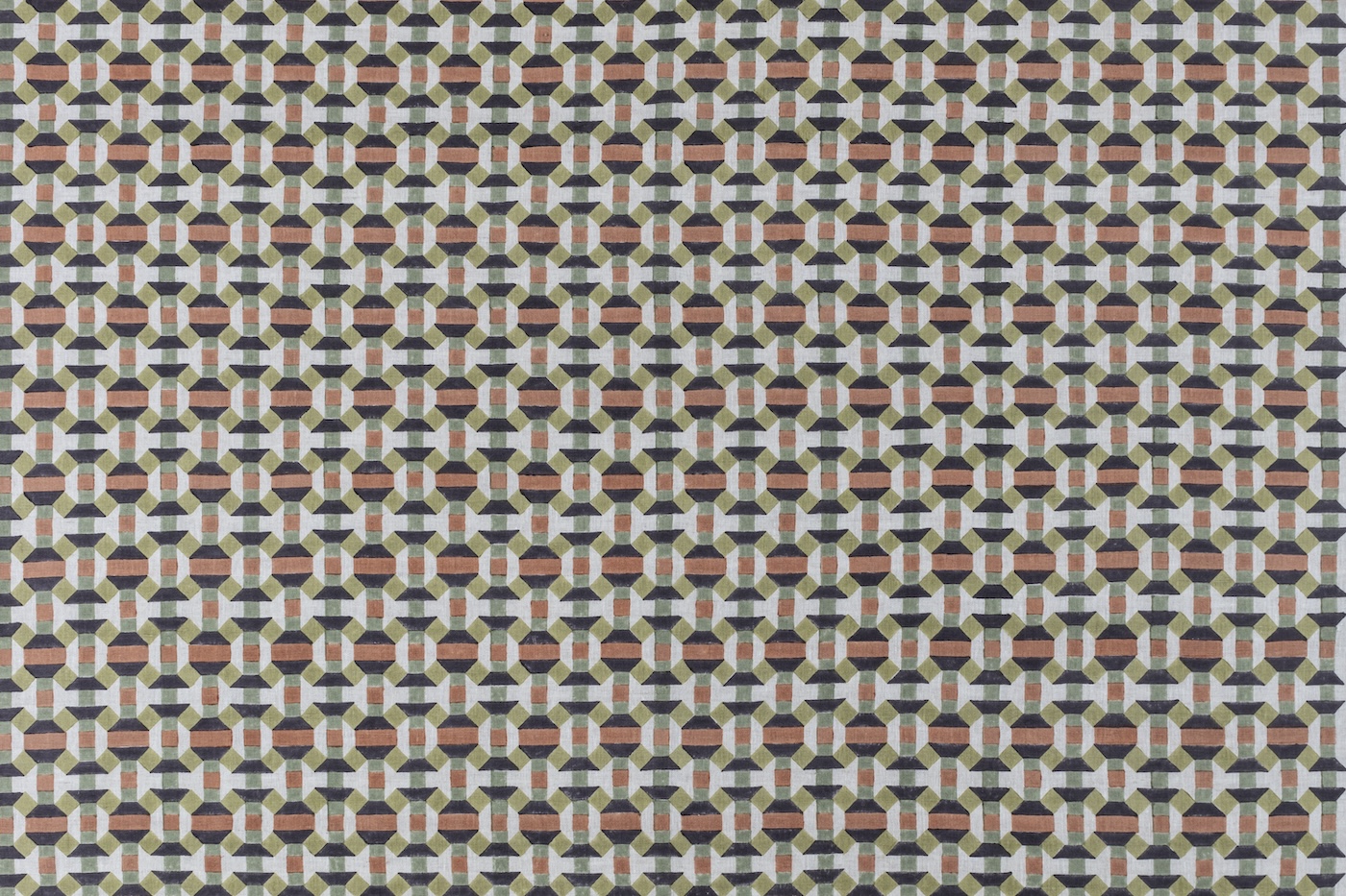 illusions block printed linen in bay morrel. 26
