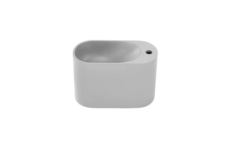 the swiss madison terre circular stone composite wall mounted bathroom sink is  22