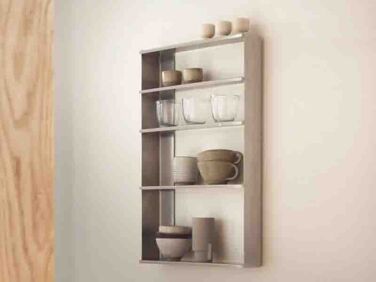 form and refine taper wall shelf stainless steel   1 376x282