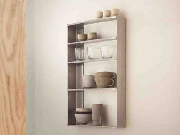 form and refine taper wall shelf stainless steel   1 584x438