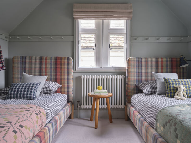 the pastel tartan beds in the kids&#8\2\17; room nod to jill&#8\2\17;s  28