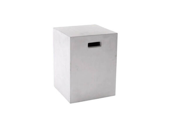 sunpan castor industrial loft white concrete block outdoor side end table 8