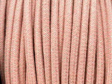 round luminaire cable old pink and beige 2  