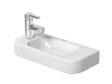 duravit happy d2 ceramic wall mounted bathroom sink   1 376x282